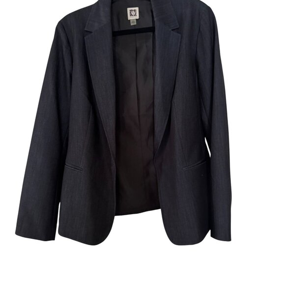 Anne Klein Women’s Blazer – Size Large – Blue-Black – Button Included - Picture 1 of 3